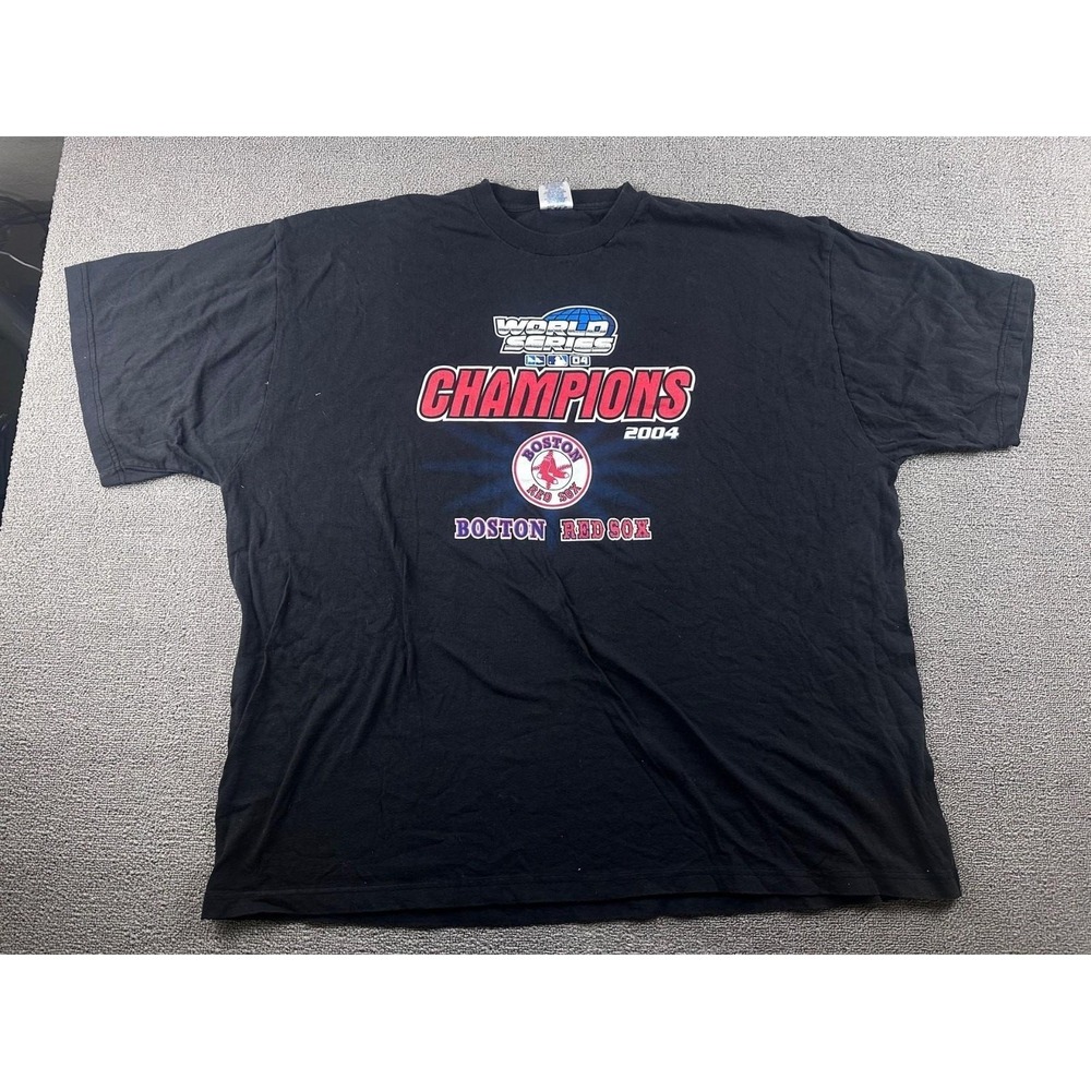 Y2K Tee Jays T-Shirt Men 3XL Black Boston Red Sox 2004 World Series Champions